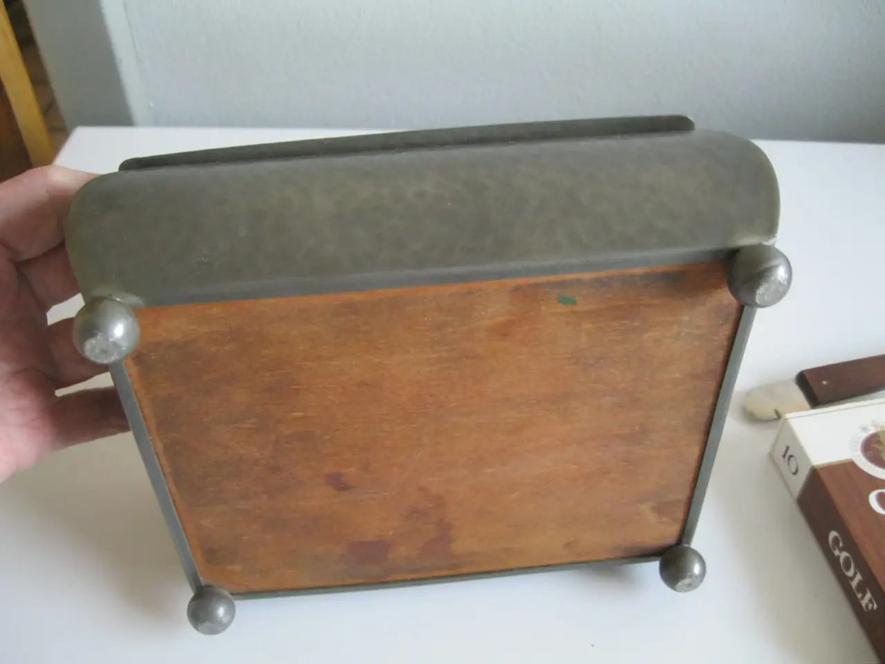 Billede 4 - Tin cigaræske  Antik 1927