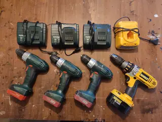 Bore/Skruemaskiner Metabo og DeWalt