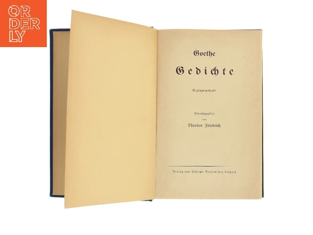 Billede 1 - Gedichte. Ergänzungsband af Johann Wolfgang von Goethe (Bog)