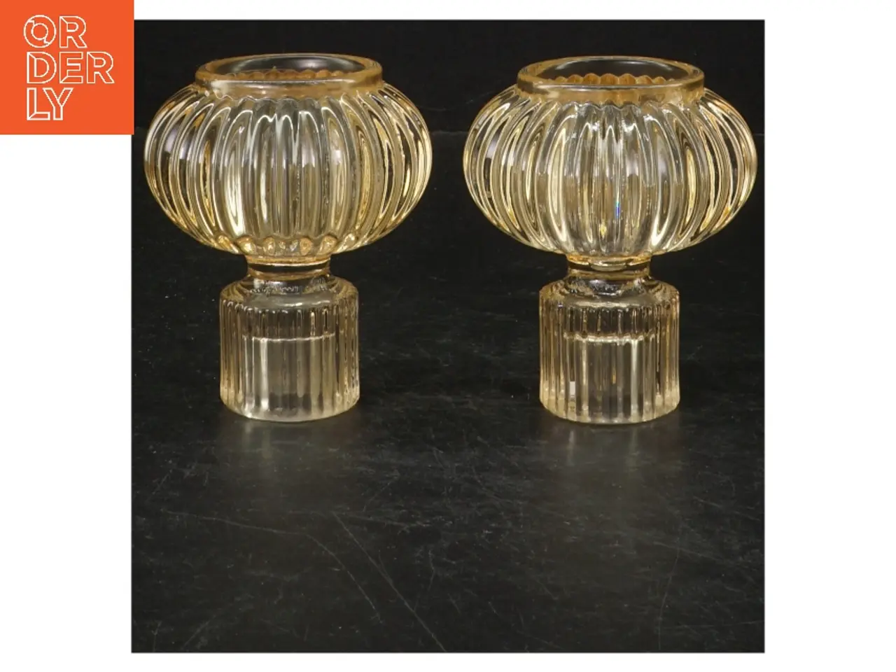 Billede 1 - Glas lysestager fra Jysk (str. 9 cm. 2 styk)