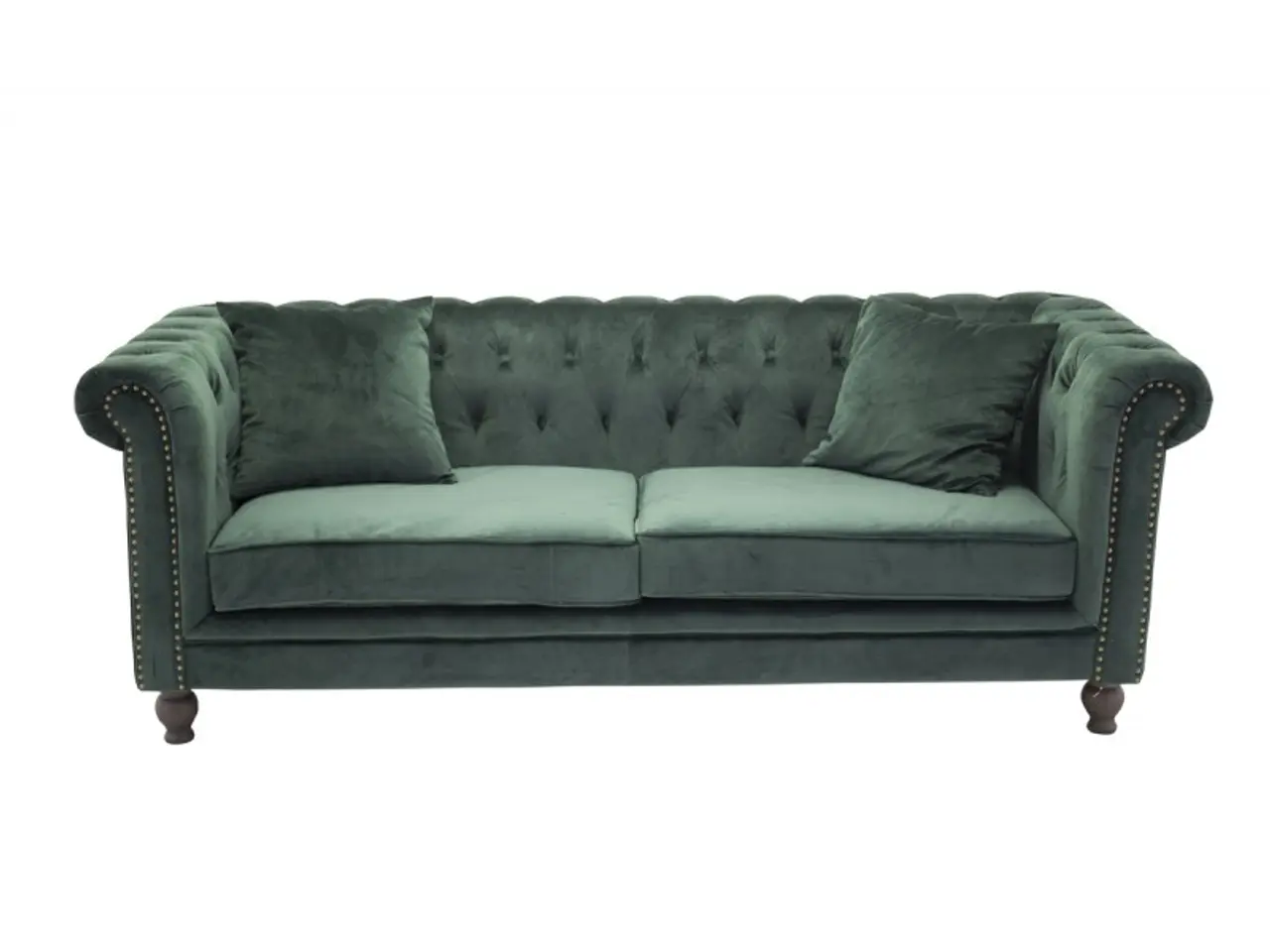 Billede 1 - Velvet 3 personers Sofa - Grøn velour