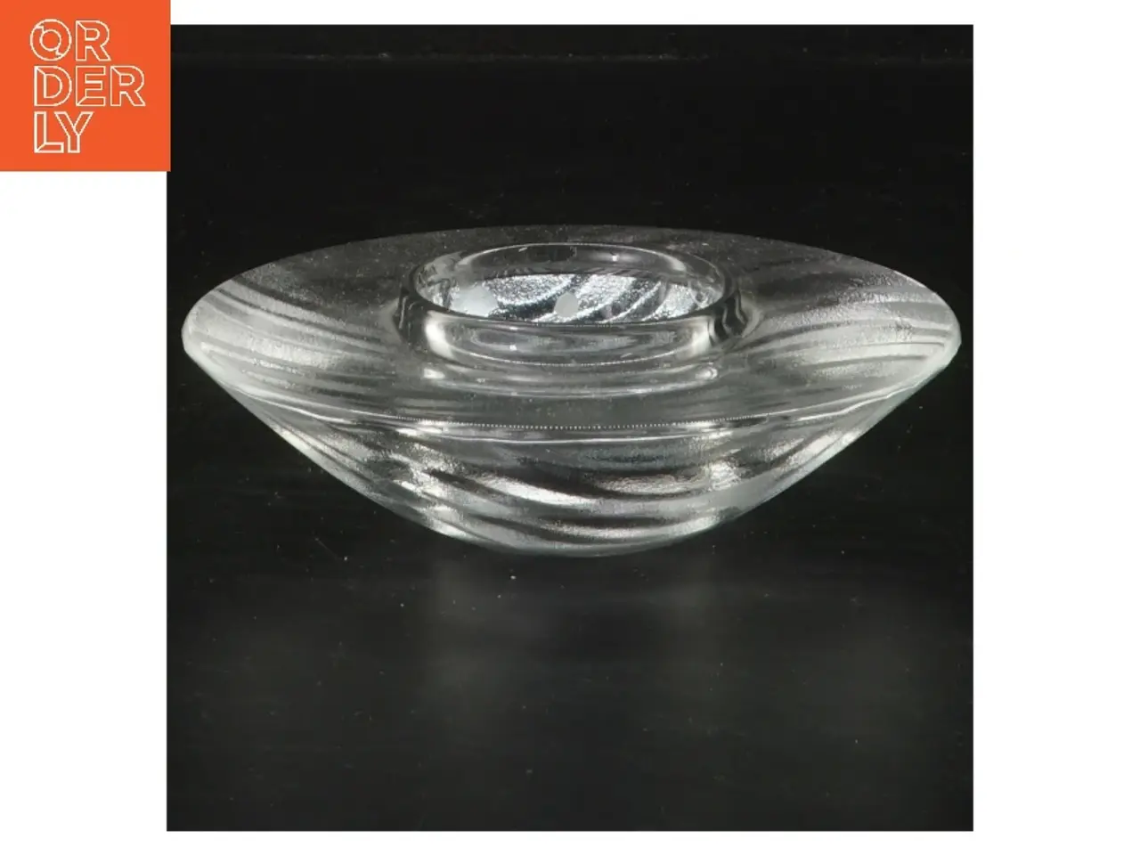 Billede 1 - Glas lysestage fra holmegaard (str. Ø 14 cm)