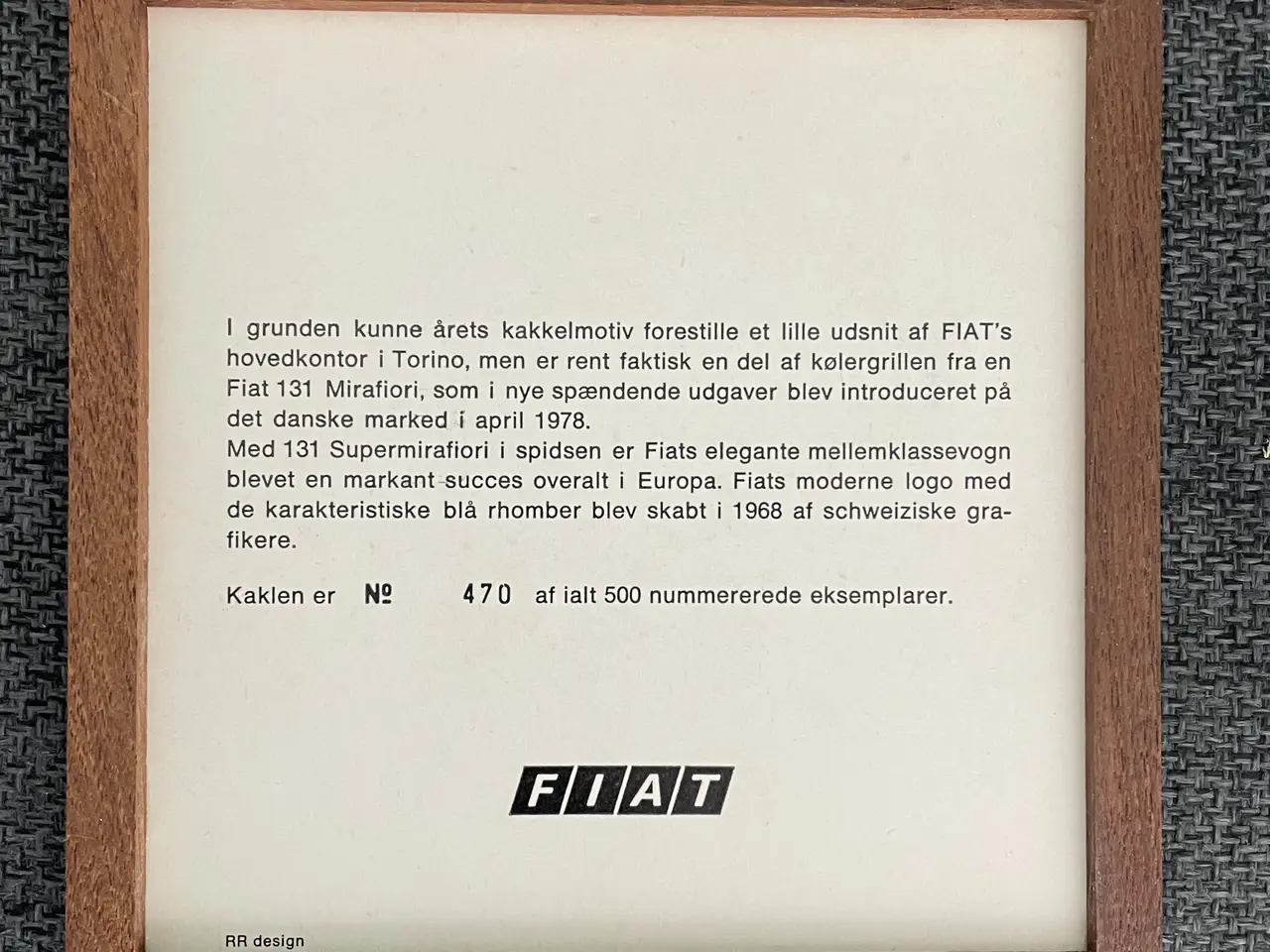 Billede 2 - Fiat kakkel samlerobjekt  