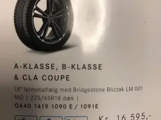 Mercedes fælge med sensorer