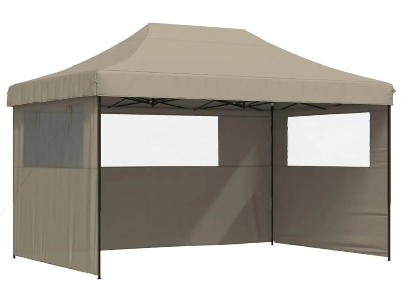 Billede 2 - Foldbart pop up-festtelt med 3 sidevægge - gråbrun 440 × 292 cm