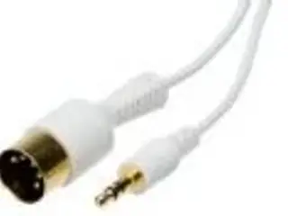 Minijack til DIN - 1 meter, sort