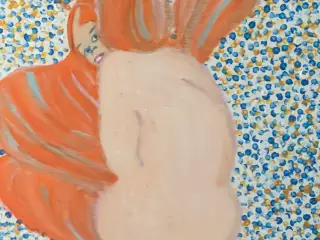 Kvinde inspireret af Gustav Klimt.