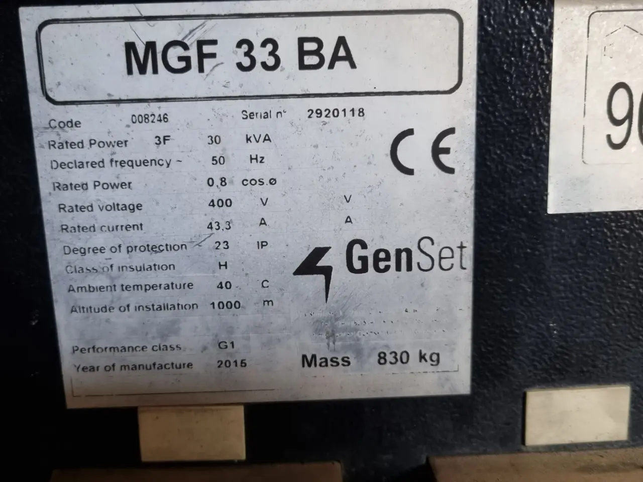Billede 4 - Genset MGF 33 BA 2 stk.