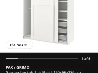 Ikea Pax/Grimo Garderobeskab 