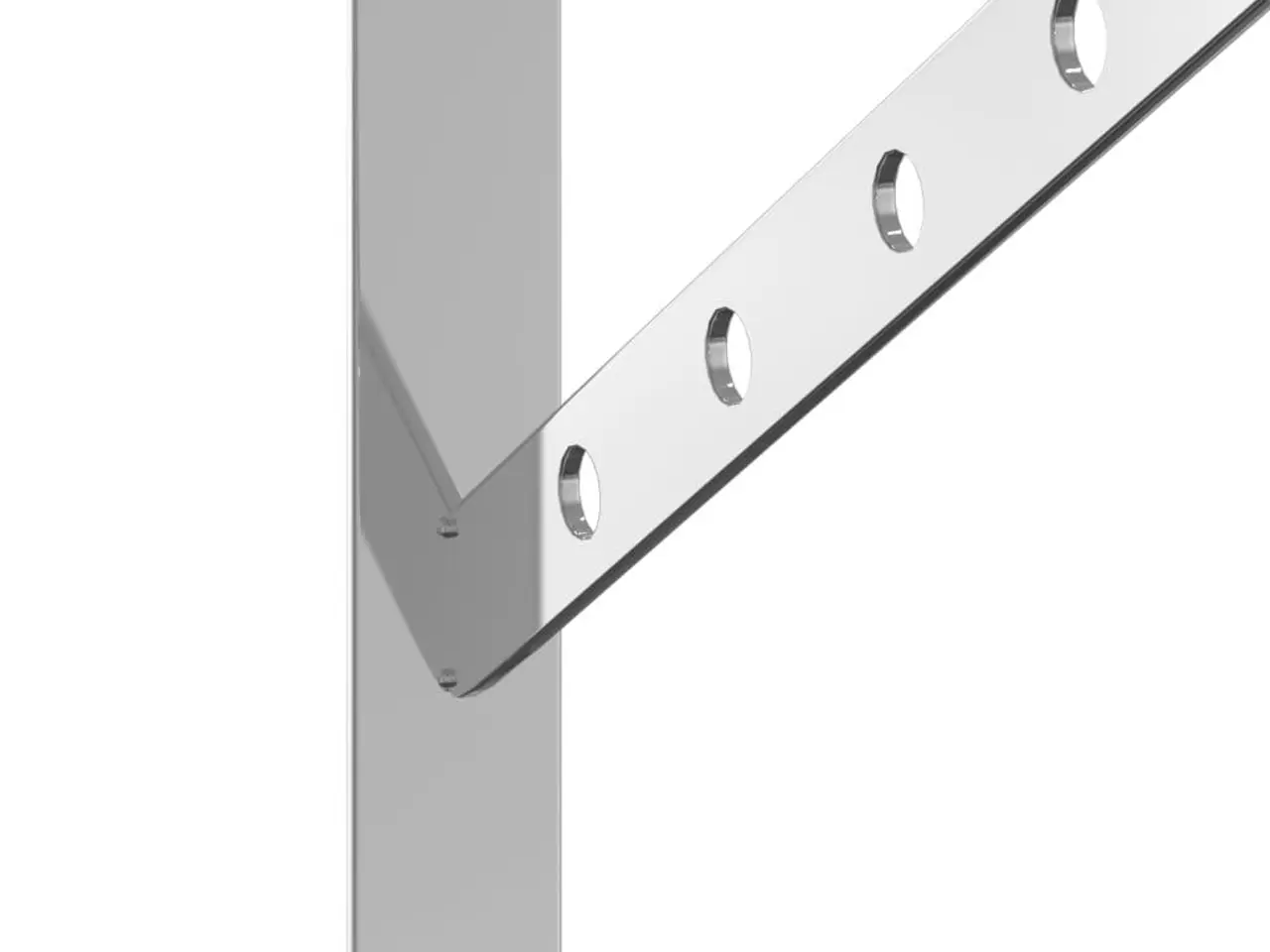 Billede 8 - Hyldebeslag 4 stk. 23,5 x 2,5 x 15,5 cm - sølvfarvet