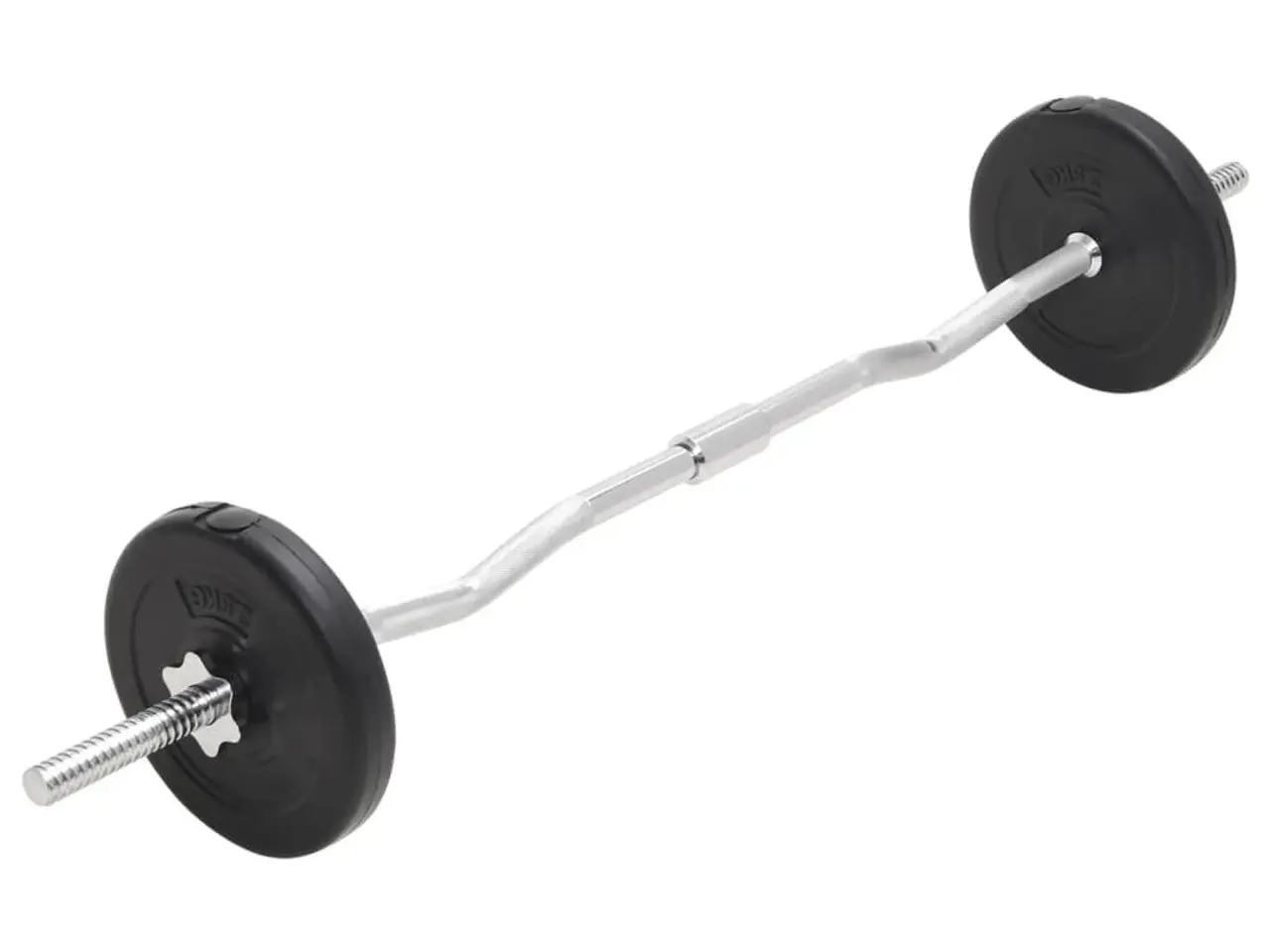 Billede 4 - Vægtstangssæt med håndvægte 30 kg - lige og curl stang