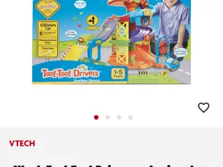 Vtech parkeringshus + 4 ekstra biler