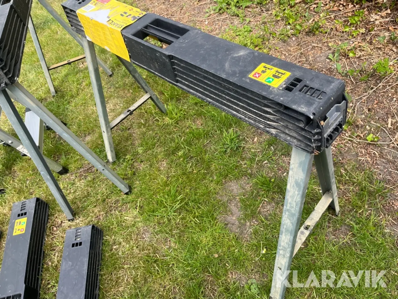 Billede 4 - Bukke og skammel Stanley 5 bukke 1 styk skammel