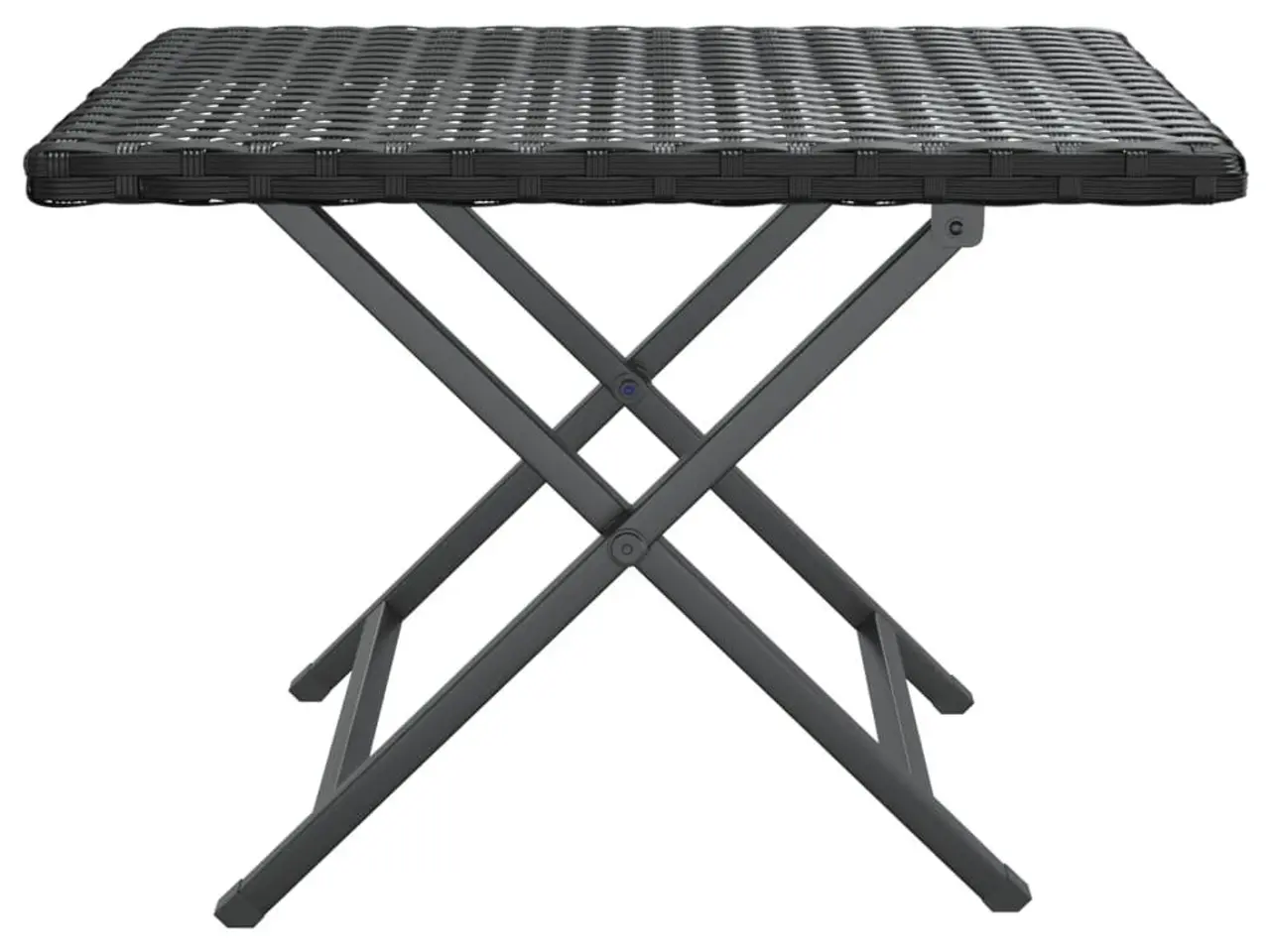 Billede 3 - Foldbart havebord i polyrattan - 45 × 35 × 32 cm, sort