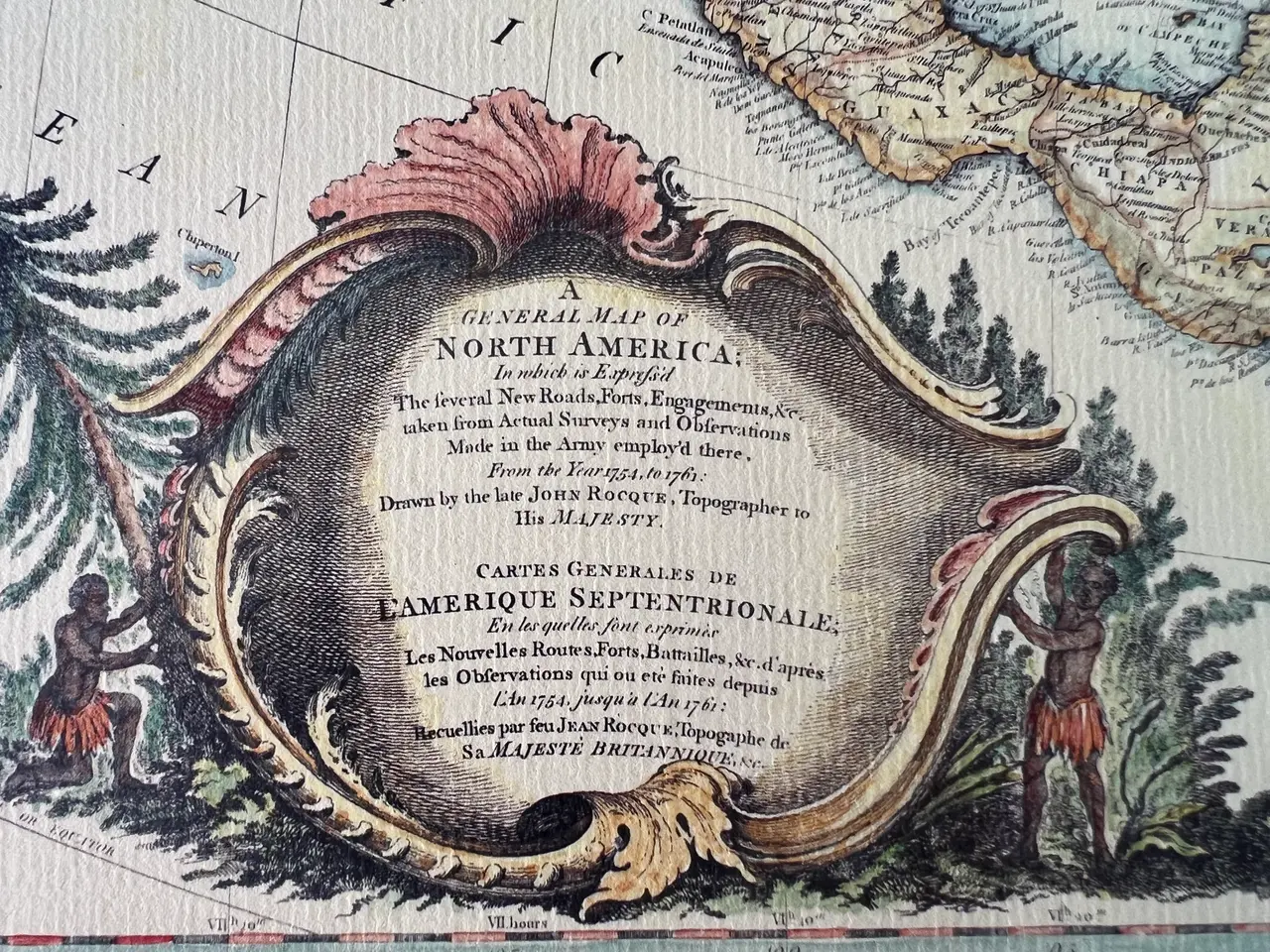 Billede 2 - Genoptrykt Kort over Nordamerika år 1762.