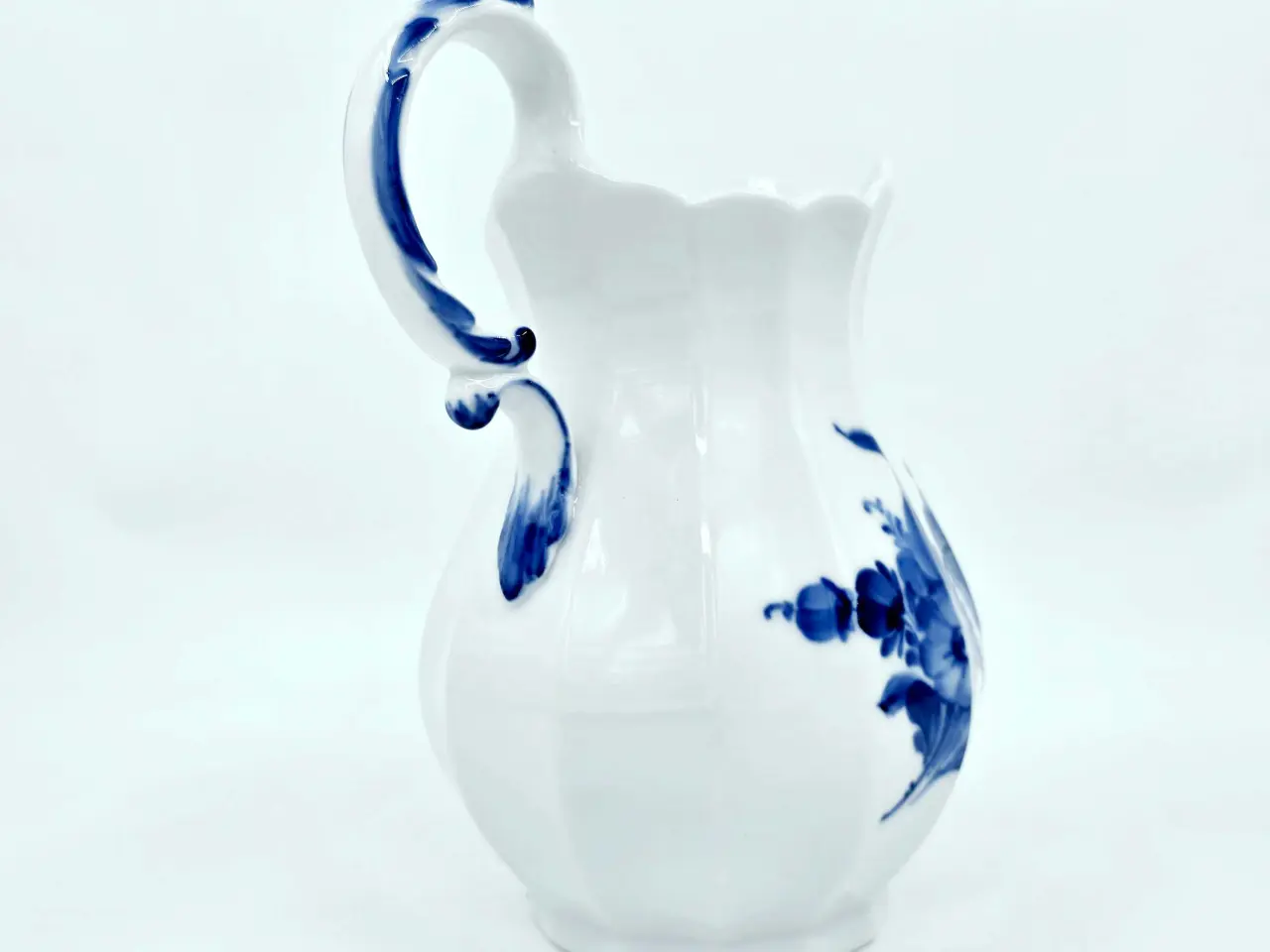 Billede 7 - Blå Blomst Kantet Stor kande Porcelæn