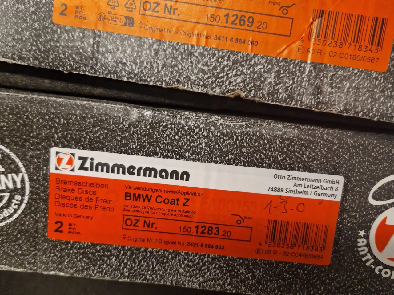 Billede 1 - Bremser komplet for + bag BMW E36 E46