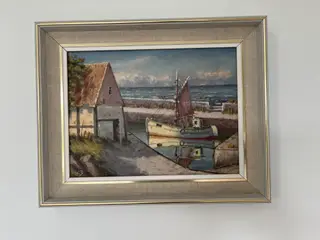 Olie maleri af Louis Bendtsen fra sandvig Bornholm