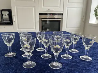 11 Snapseglas, Shotsglas, Marguerite Danish Design