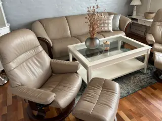 Stressless lædersofagruppe med bord