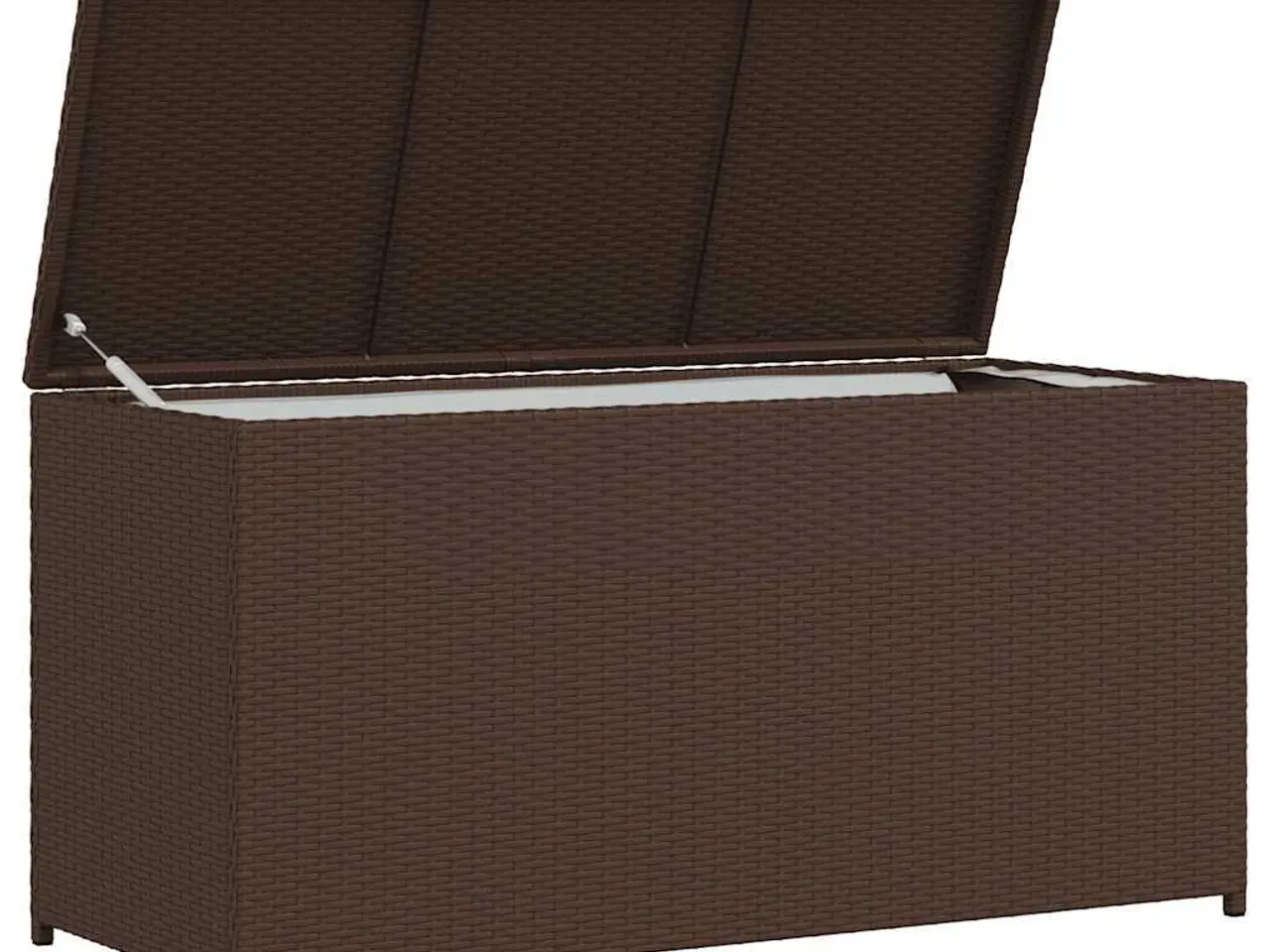 Billede 5 - Udendørs opbevaringskasse i brun polyrattan - 120 × 50 × 60 cm
