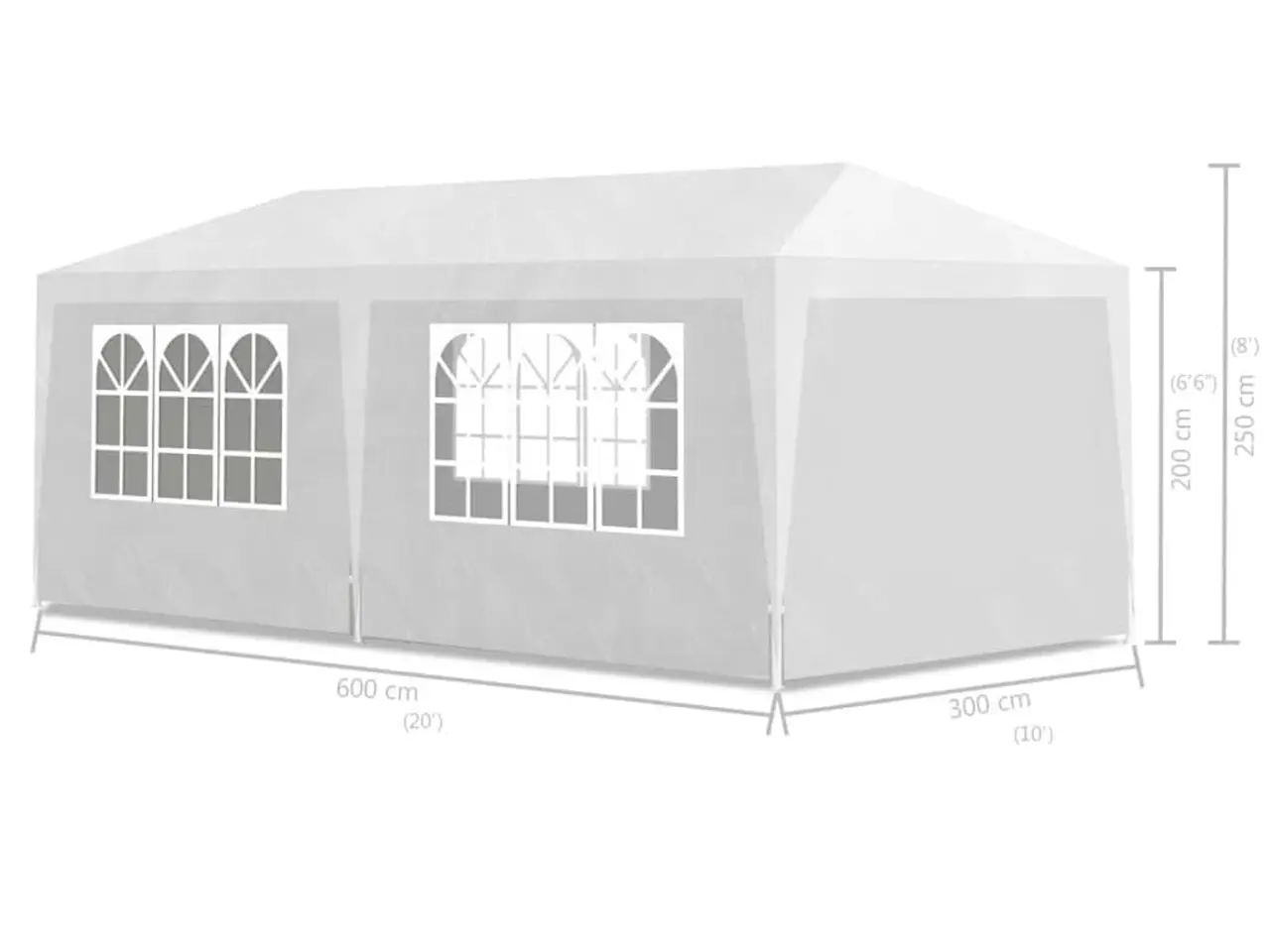 Billede 6 - Festtelt 3 x 6 m hvid