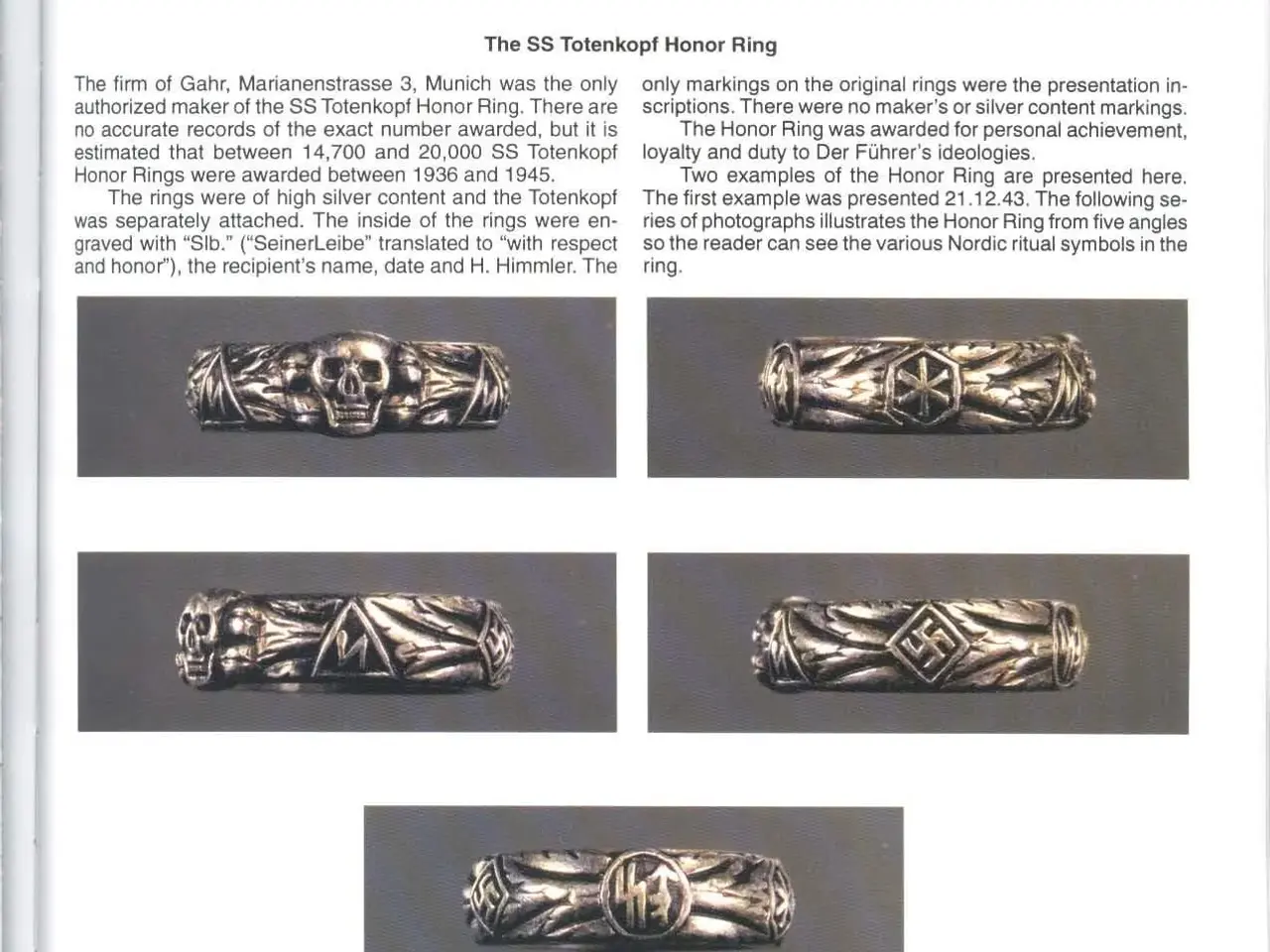 Billede 2 - Tyskland militær, SS totenkopf ring