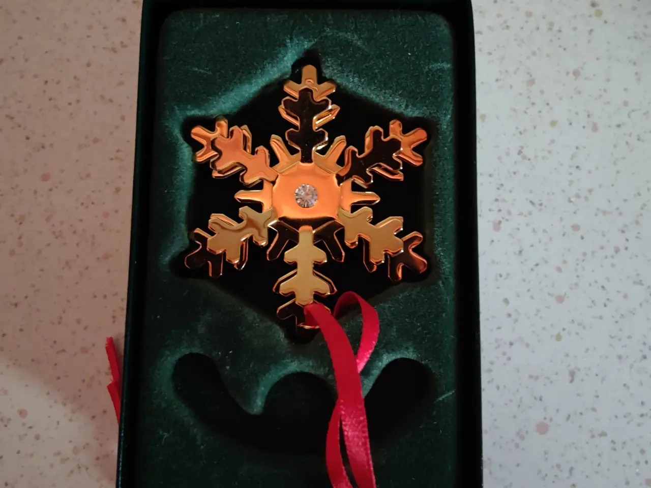 Billede 1 - Georg Jensen Golden Christmas Snefnug 1999