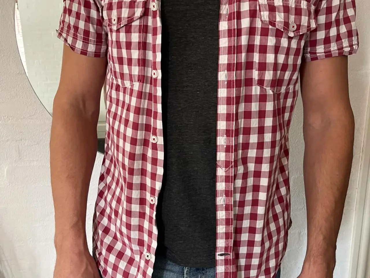 Billede 1 - Jack & Jones ternet kortærmet skjorte L