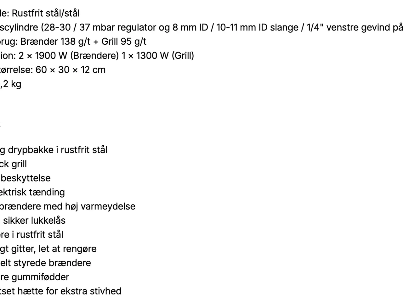 Billede 5 - Gaskomfur fra Outwell med 2 gasblus og en grill