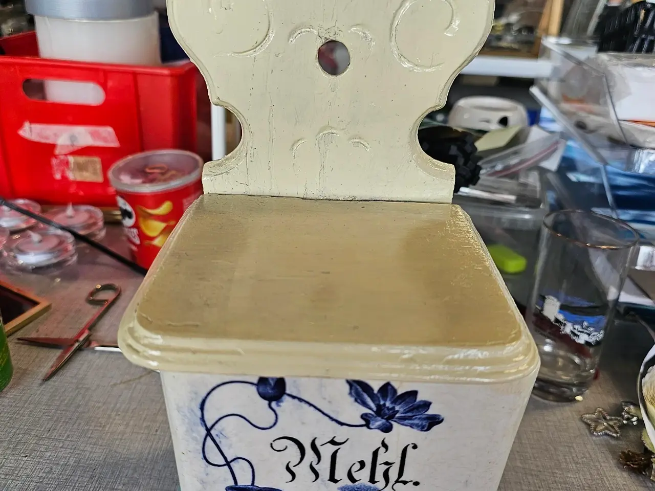 Billede 1 - Vintage krukke med teaklåg