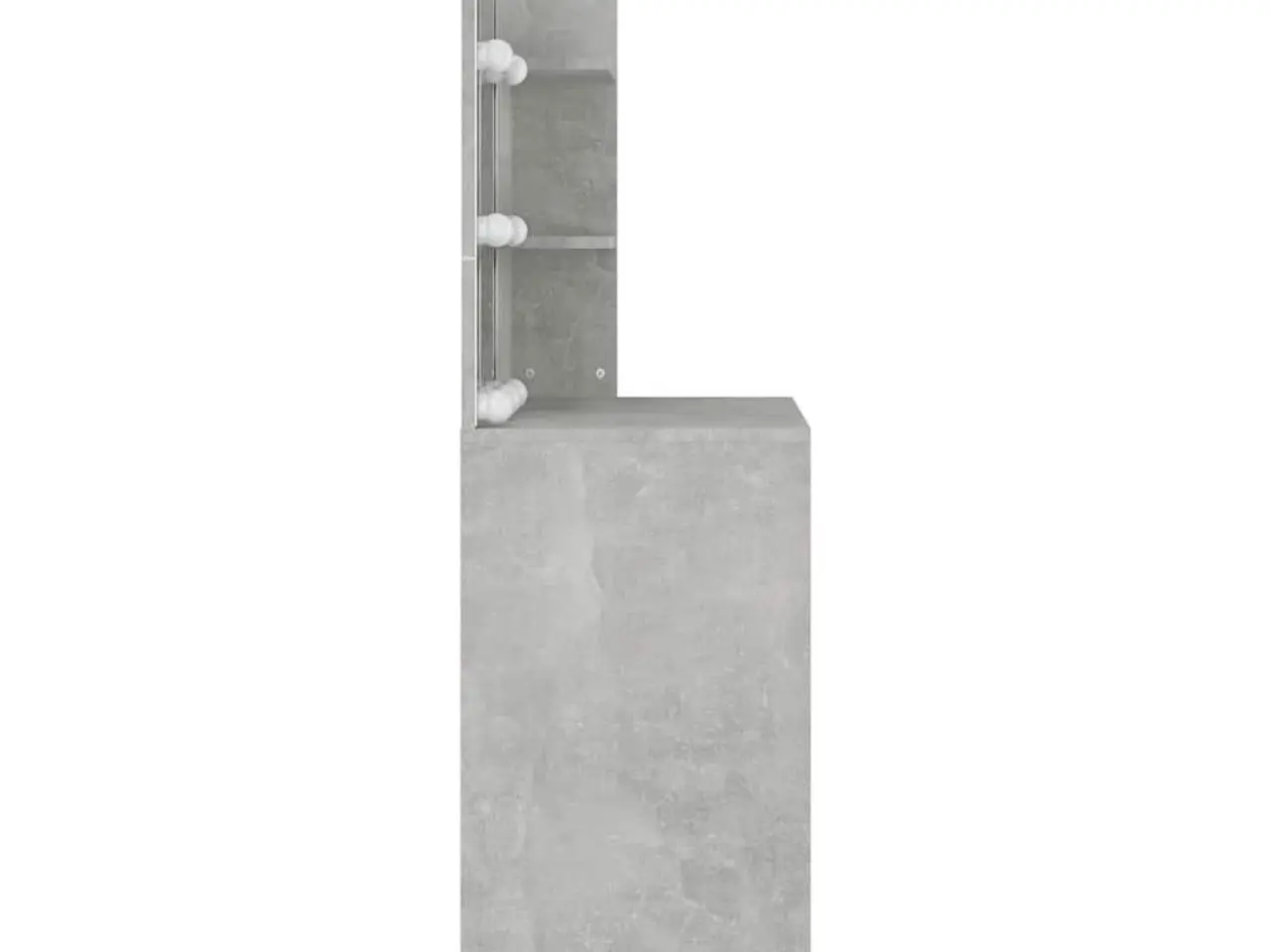 Billede 8 - Makeupbord med LED-lys - 74,5 × 40 × 141 cm, betongrå