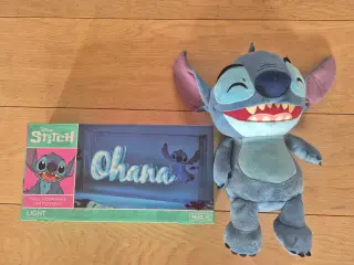 STITCH bamse og LED lys
