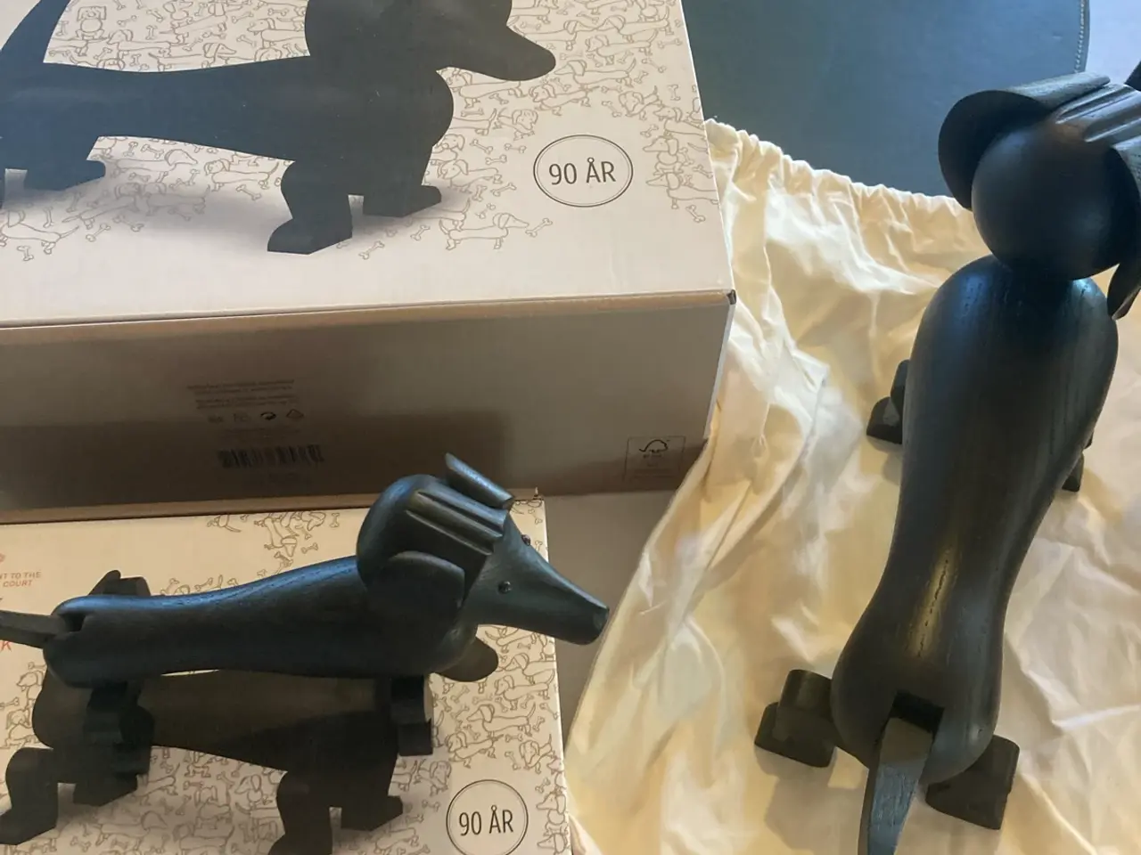 Billede 3 - Kay Bojesen gravhund stor og lille 90 års