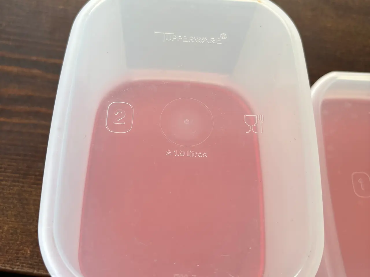 Billede 6 - Tupperware opbevaringsbøtter med rødt låg