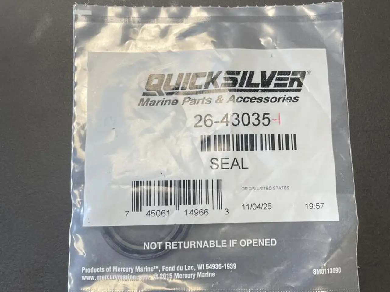Billede 1 - Quicksilver SEAL Oil (UPPER)