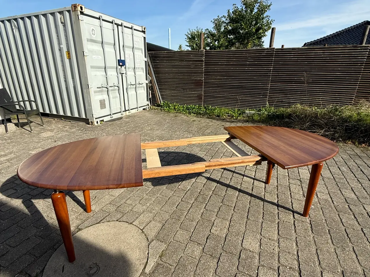 Billede 10 - Dansk retro massivt træ spisebord m\ tillægspader