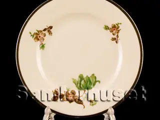 Grøn Vallø Platin Kagetallerken 15½ cm.