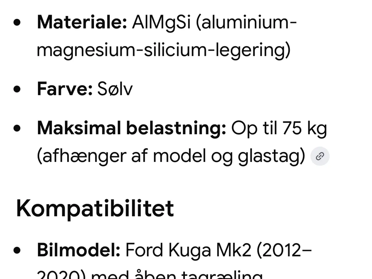 Billede 2 - Tagbøjler til Ford Kuga