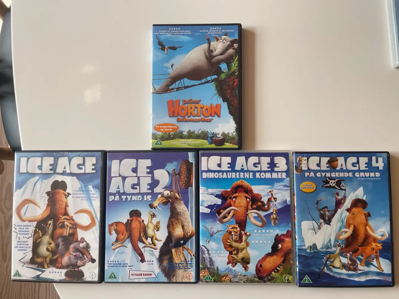 Billede 1 - Horton og Ice Age 1-4 DVD film 