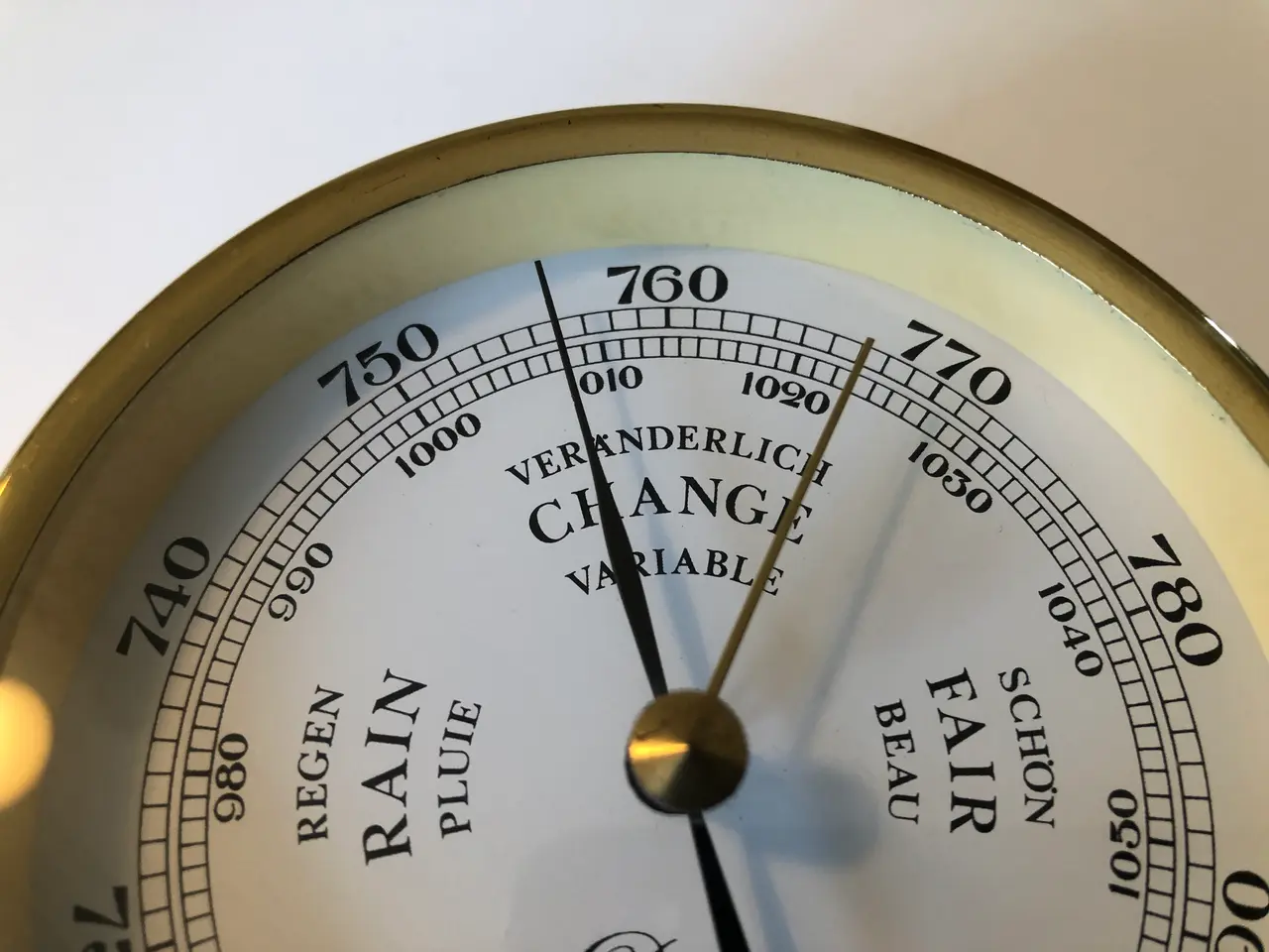 Billede 3 - Devina skibsbarometer i messing