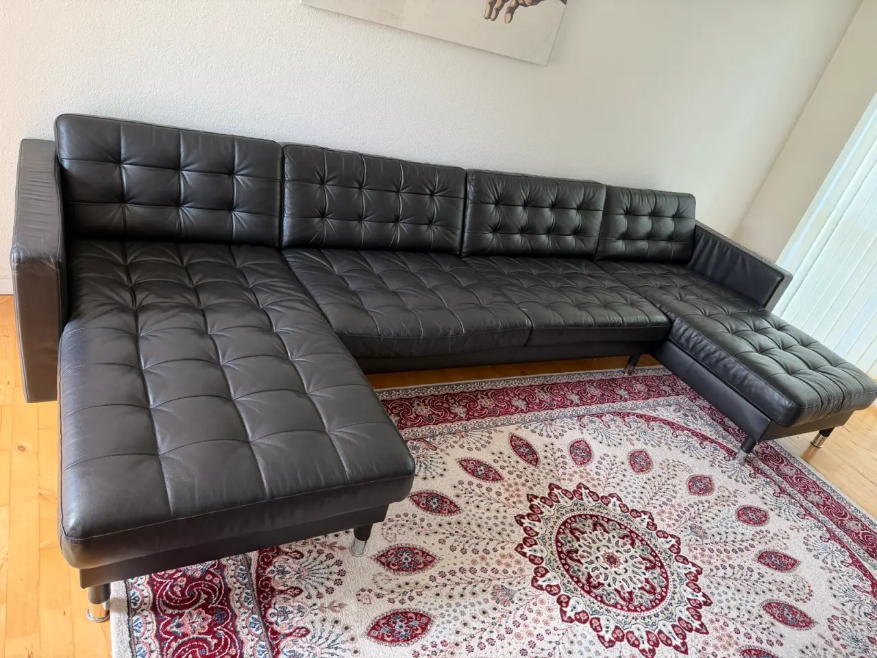 Billede 4 - Sort lædersofa