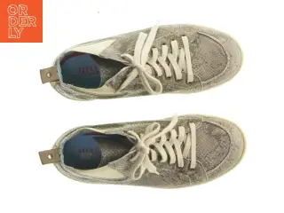 Brugte damesneakers med slangeskindslook