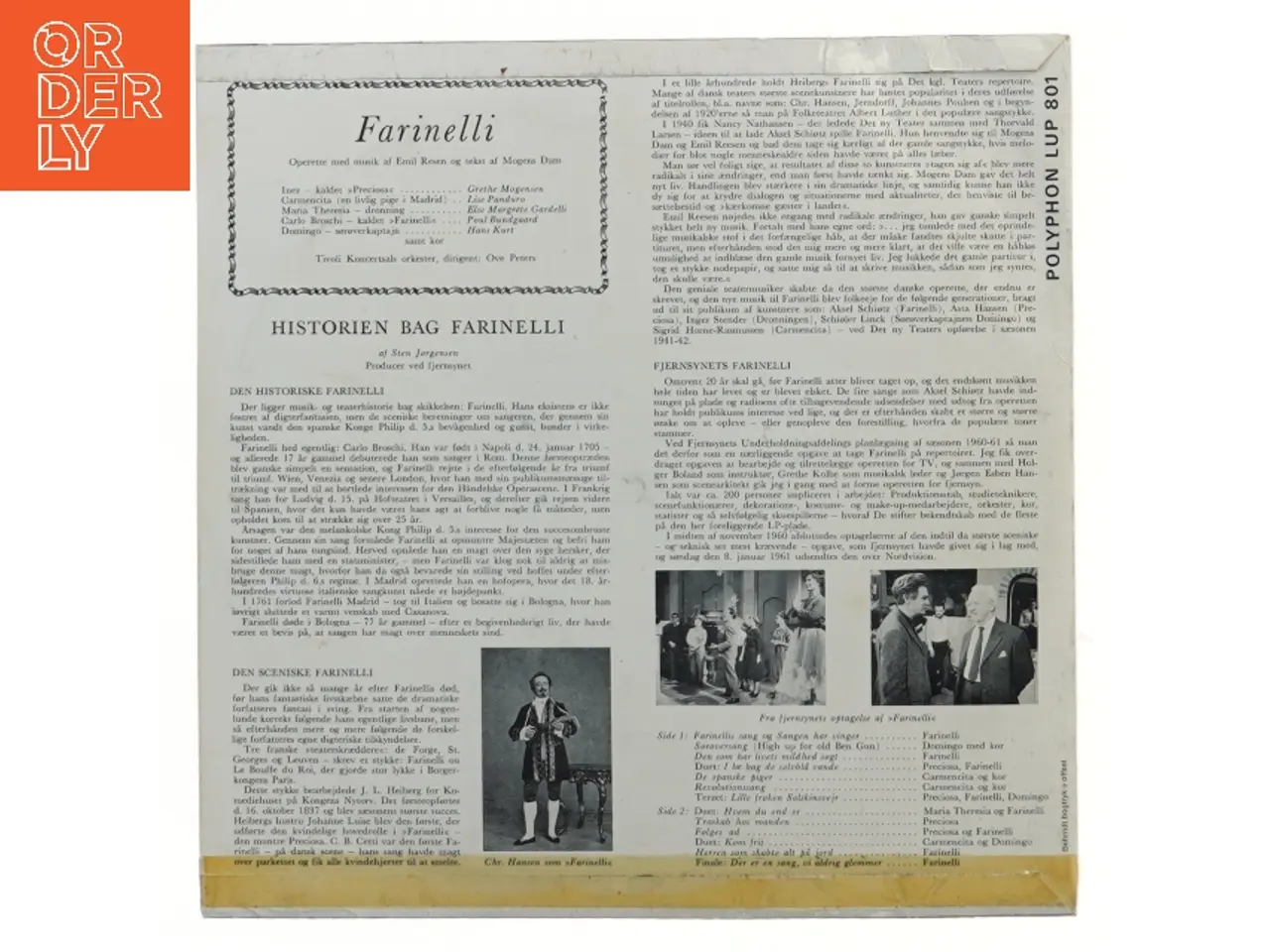 Billede 2 - Farinelli – LP (NPA LUP 801)
