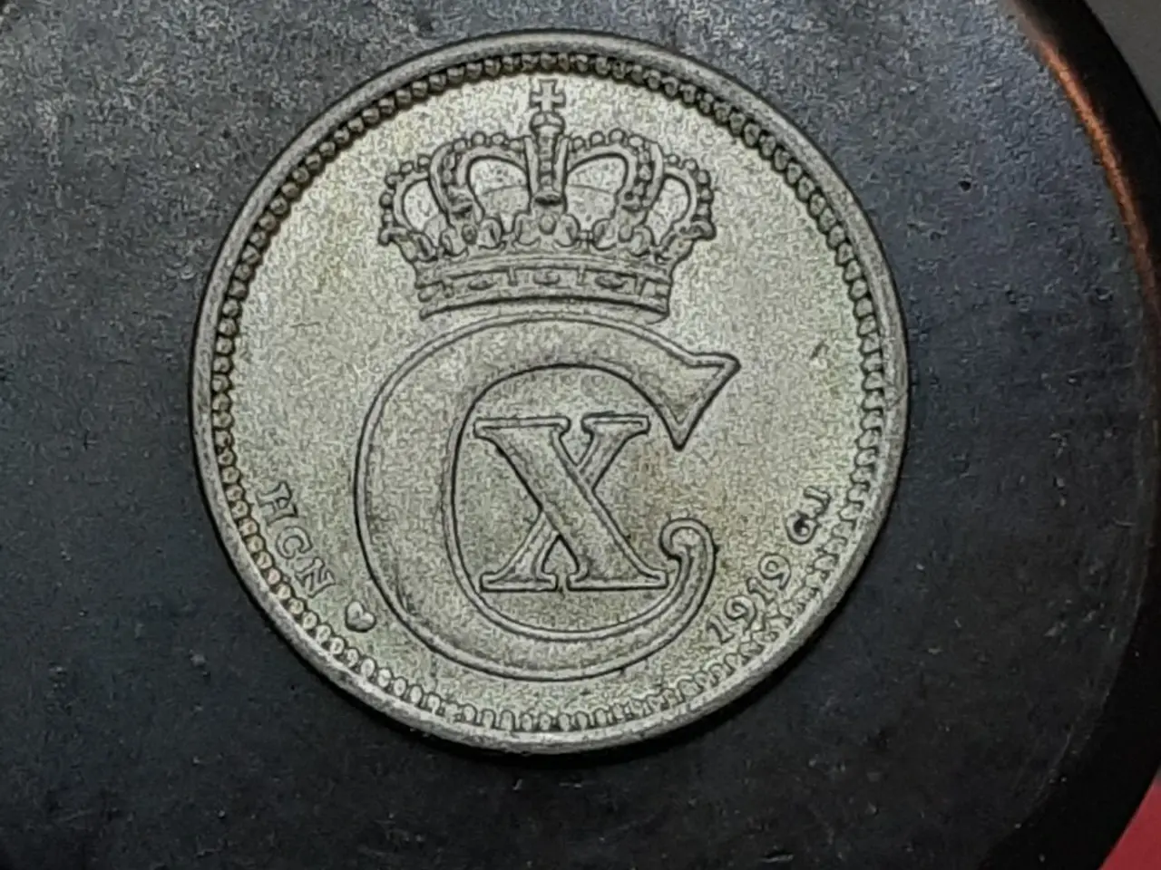 Billede 1 - 10 øre 1919 sølv, flot
