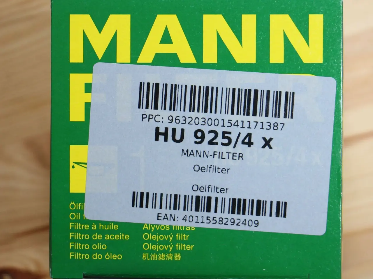 Billede 2 - MANN oliefilter HU 925/4x