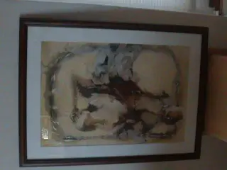 Kunst tryk i pæn træ ramme