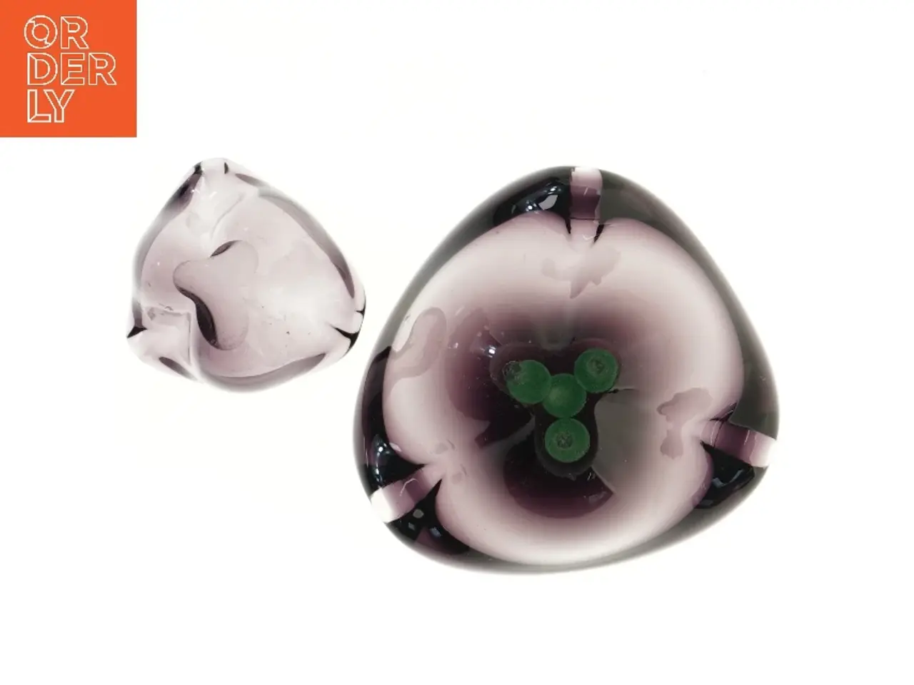 Billede 3 - Holmegaard Violet tre fløjet 2 stk (Ø 19 & 11 cm)
