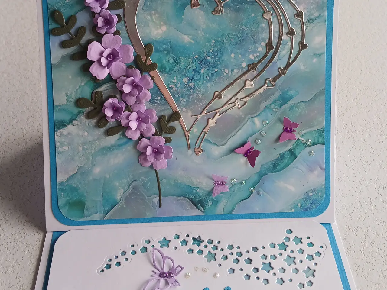 Billede 3 - Kort med blomster på sælges