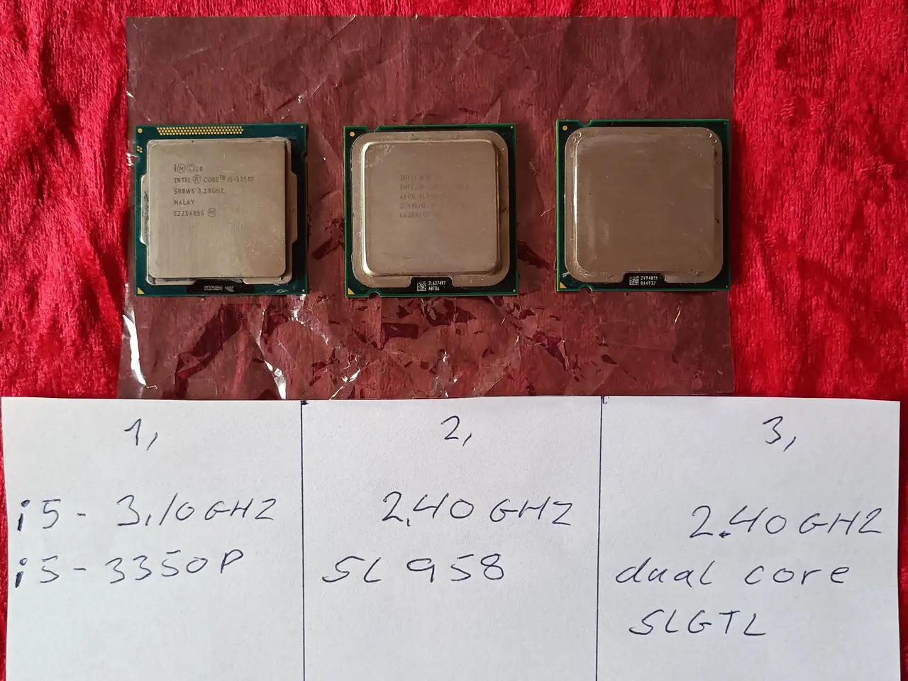 Billede 1 - 3 stk Intel cpu,er i5 mm
